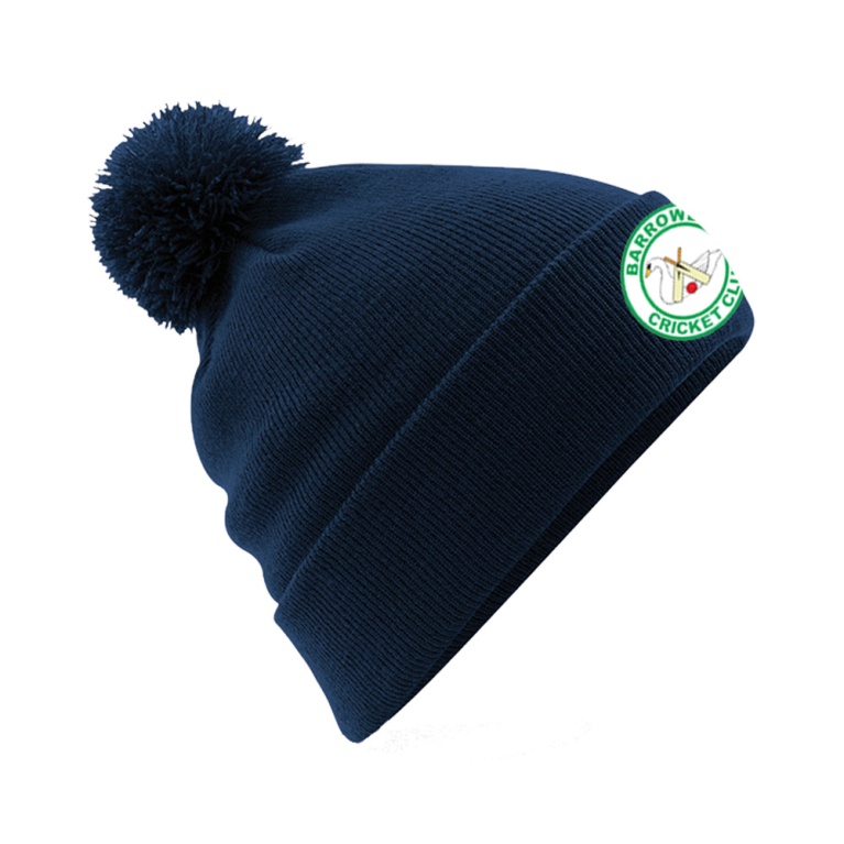 Barrowby CC Original Pom Pom Beanie : Navy
