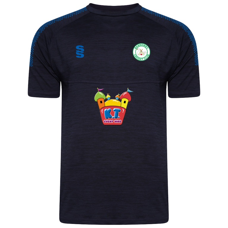 Barrowby CC Dual Gym T-shirt : Navy/Royal